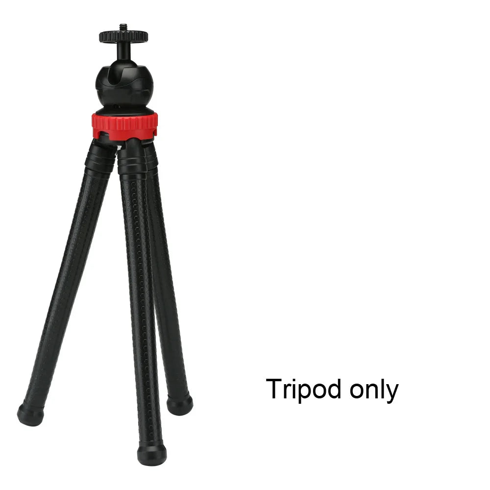 Portable Desktop Tripod Flexible Octopus Travel Mobile Phone Tripod Bracket Monopod Selfie Stick For iPhone DSLR Camera Gopro 12