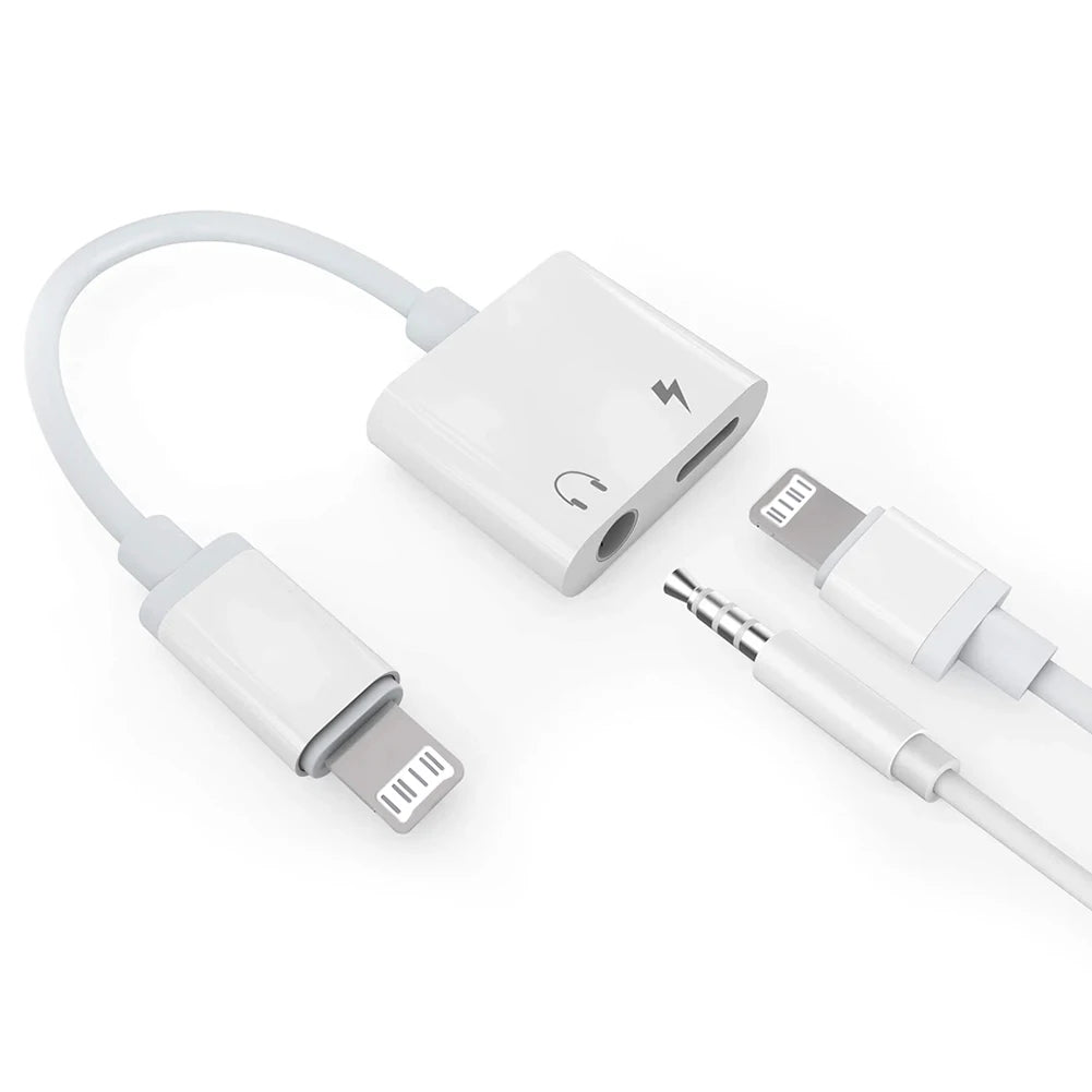 Byscoon Audio OTG Adapter For iPhone 14 13 12 11 Pro Max Aux Jack Headphone 3.5 mm To Headphone Jack Charger Splitter Converter