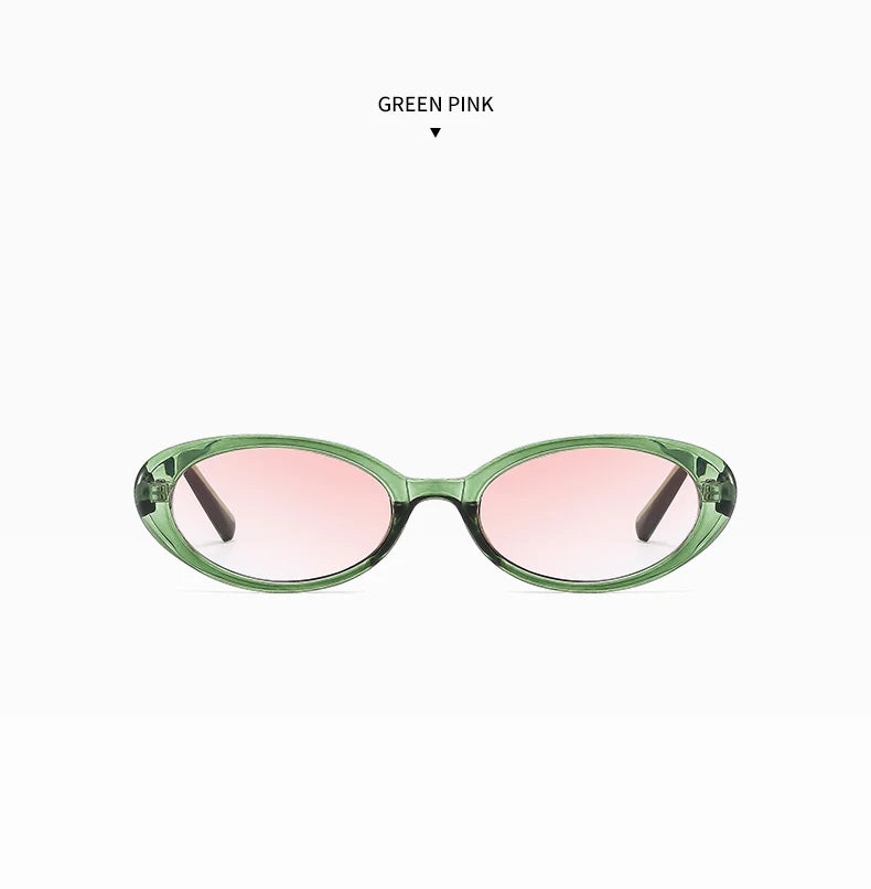 New Women's Retro Oval Sunglasses Black Small Frame Fashion Brand Trendy Hot Points Sun Glasses Female Lady Goggle UV400