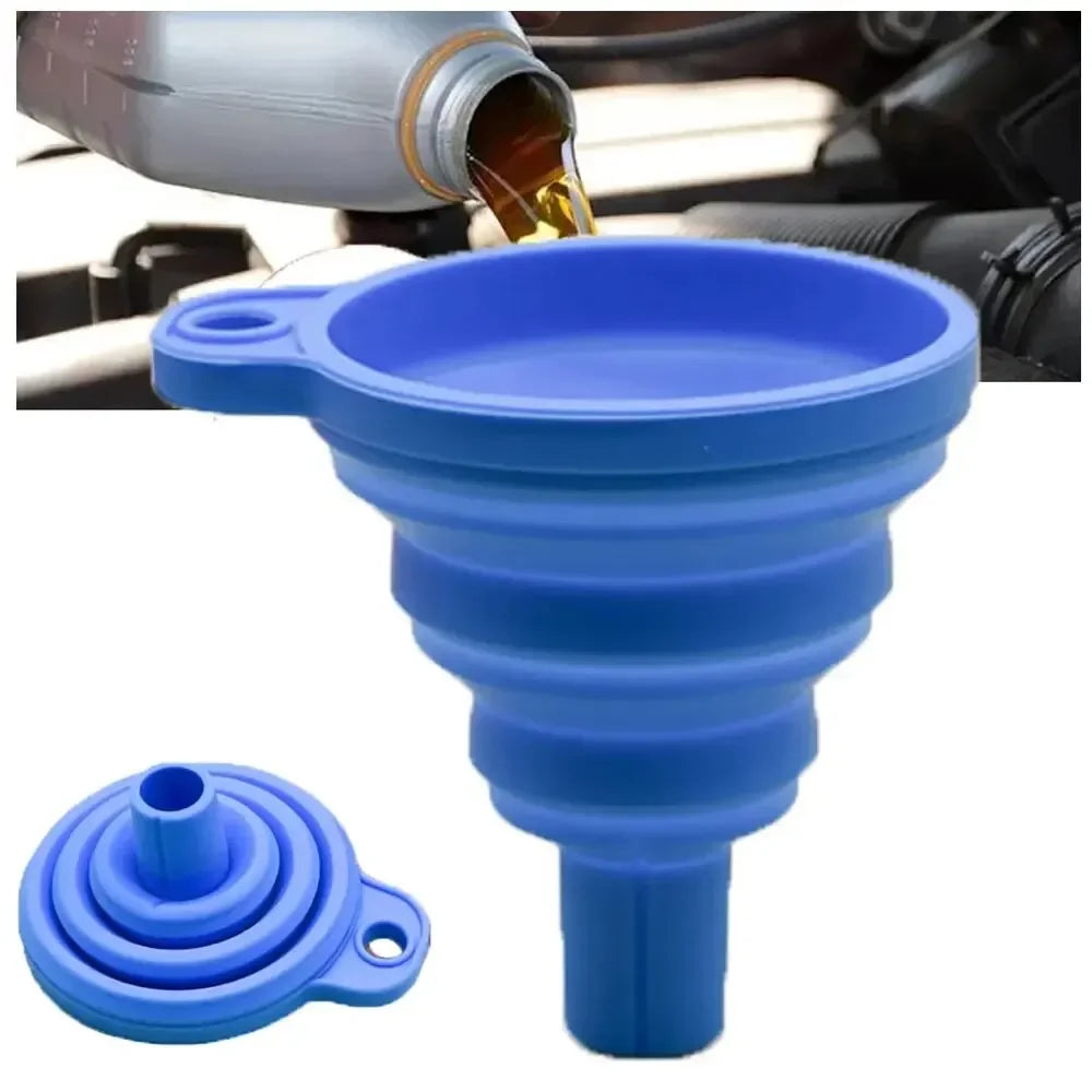 New Engine Funnel Car Universal Silicone Liquid Funnel Washer Fluid Change Portable Auto Engine Oil Petrol Change Funnel