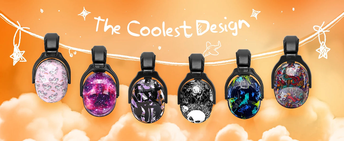 ZOHAN-Kids Hearing Protection Earmuffs, Child Noise Canceling Earmuffs for Watching Fireworks, Concerts, Air Shows