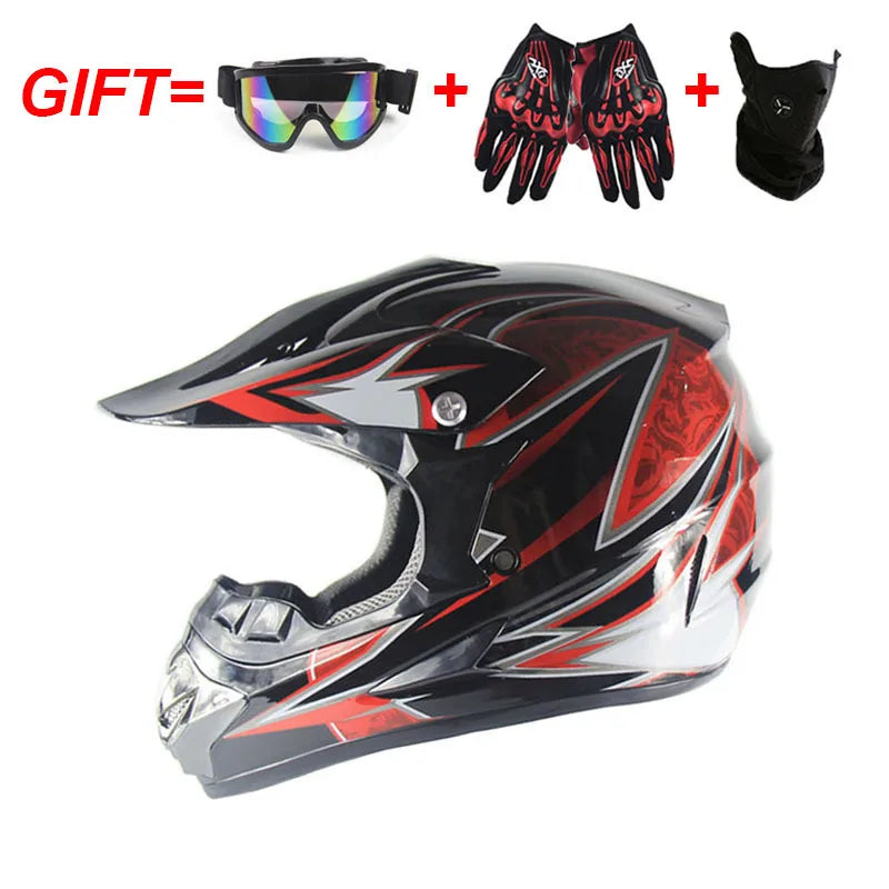 Adult Motocross Dirt Bike Helmet Dirtbike ATV Helmet Unisex Adult Men Women Adjustable Off-Road Motorcycle Helmet