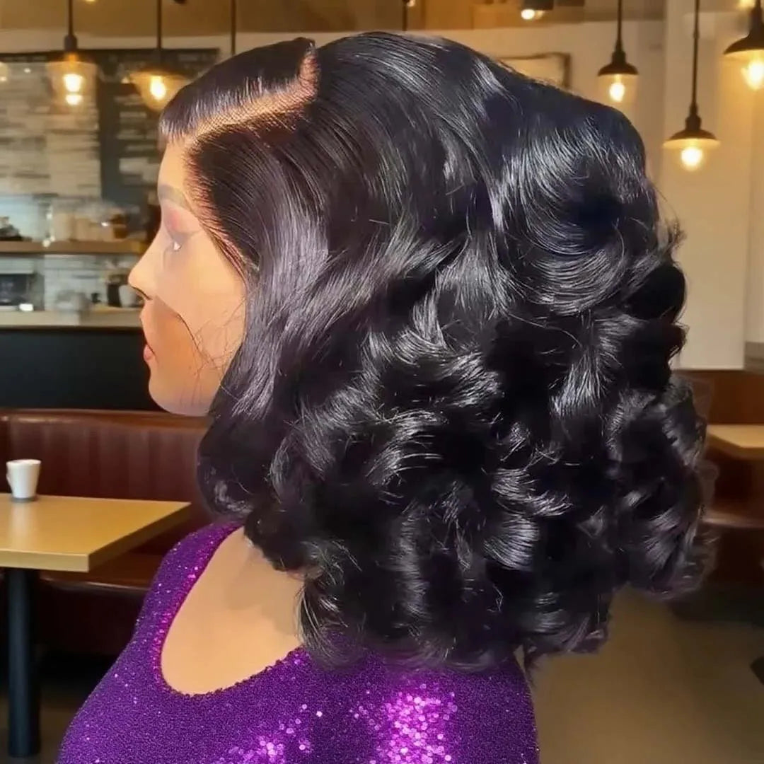 Pre Cut No Glue Glueless Wigs Human Hair Body Wave Lace Frontal Wig Wet and Wavy Water Wave Human Hair Wig on Clearance Sale Glueless Pre plucked Human Wigs Ready to Go Wear And Go Glueless Human Hair Wig For Women