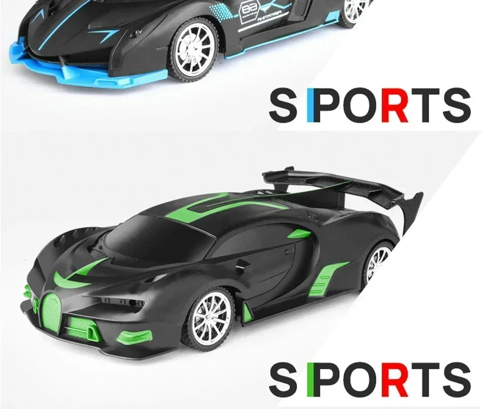 1/18 RC Car LED Light 2.4G Radio Remote Control Sports Cars For Children Racing High Speed Drive Vehicle Drift Boys Girls Toys