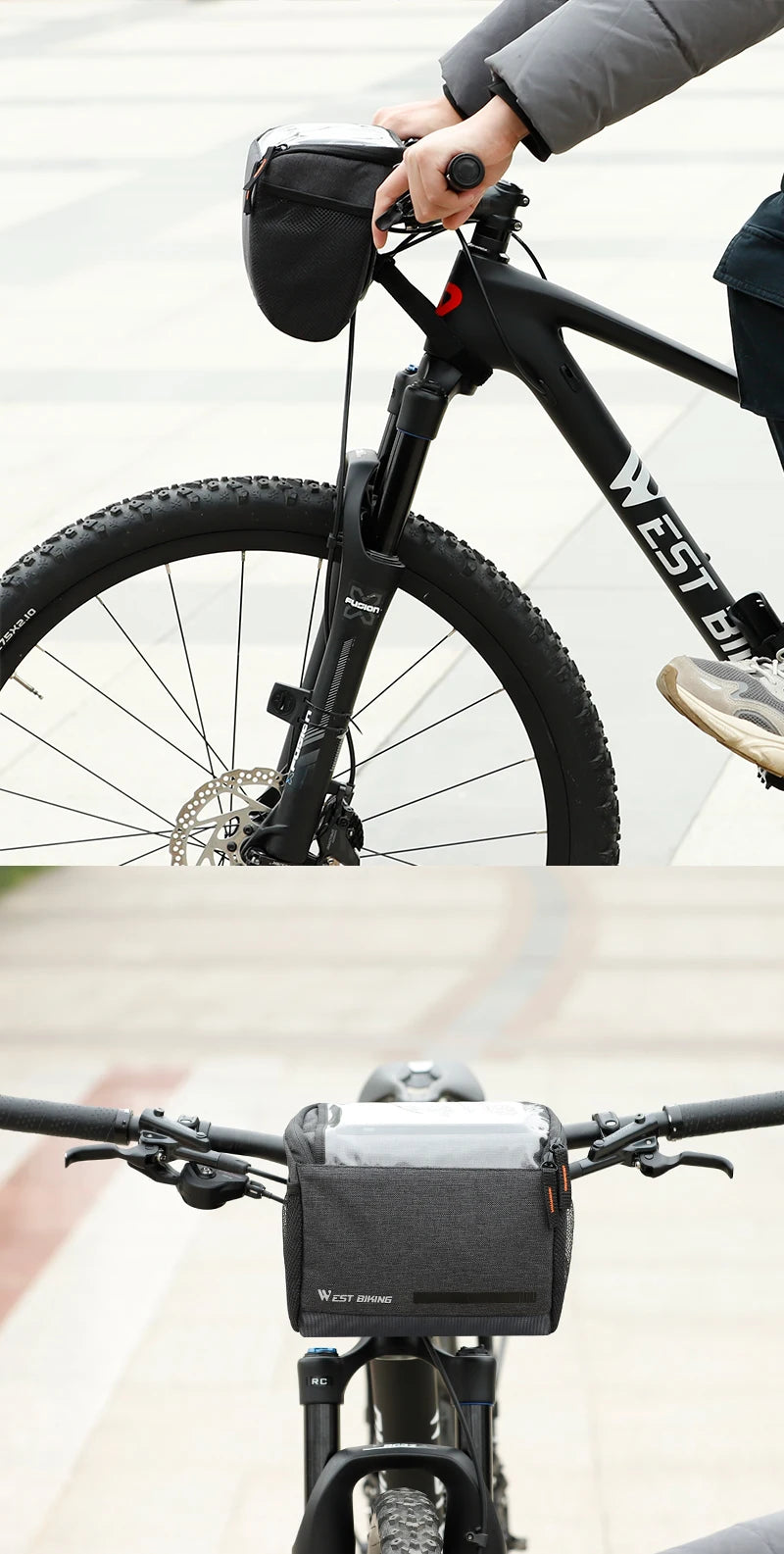 WEST BIKING 4.5L Bike Front Bag Touch Screen Phone Handlebar Bag Insulated Bicycle Cooler Bag MTB Road Cycling Accessories
