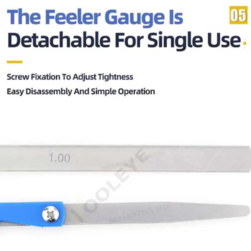 100B17 Feeler Gauge Metric Size 0.02-1mm Thickness Gauge Set Valves Foliage of Valves Spark Plug Gap For Measurement Probe Gap