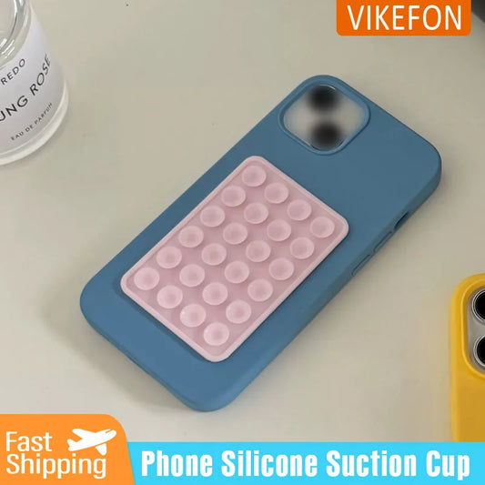Phone Silicone Suction Cup Holder Multifunctional Suction Cup Wall Stand Square Anti-Slip Single-Sided Case Mount Back Sticker