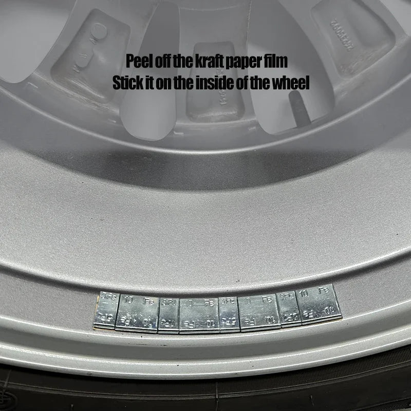 10/25pcs Wheel Balance Weight Car Tire Adhesive Iron Wheel Tyre Balancer Block Weight for Cars Truck Motorbike Tire Fitting