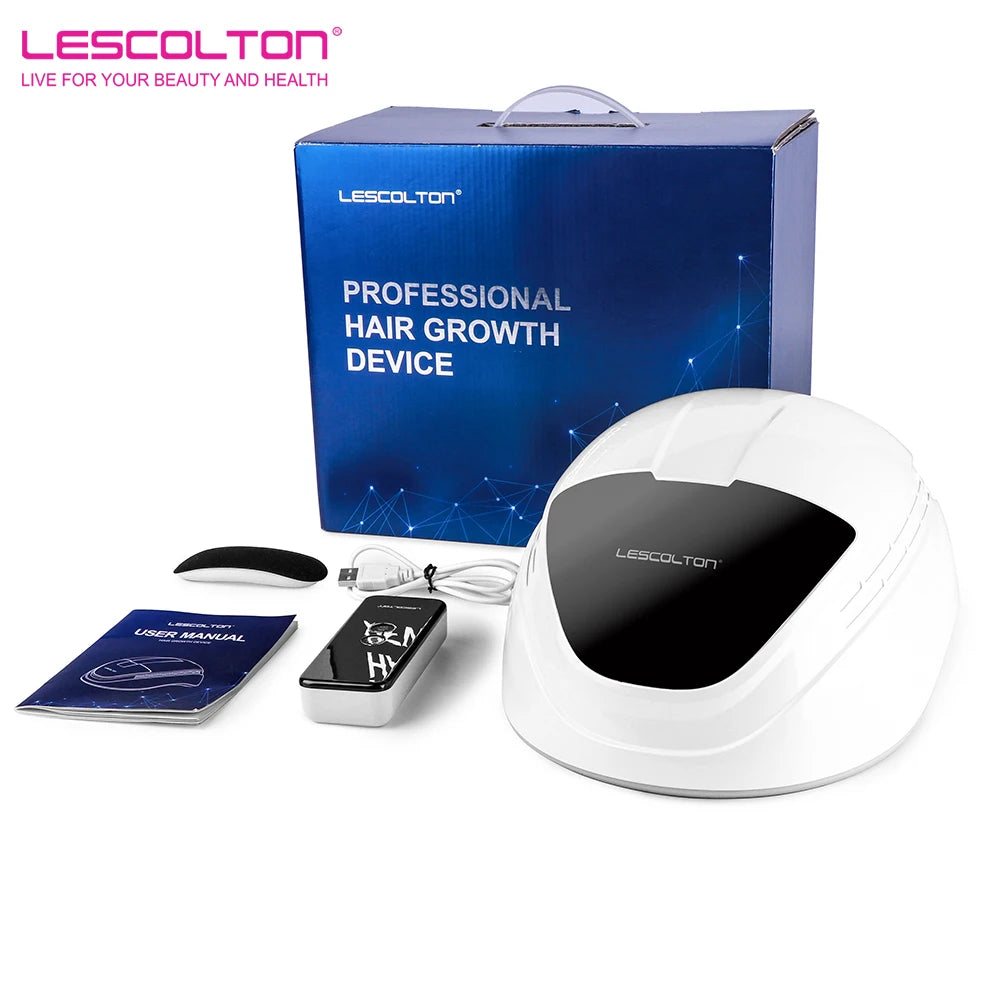 LESCOLTON Hair Growth Device Laser Hair Growth Helmet Laser Cap Hair Loss Treatment Hat for Mens and Women Wireless Rechargeable