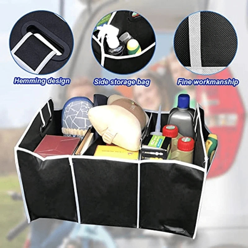LEIBOO Multi-Pocket Trunk Organizer Large Capacity Folding Storage Bag Trunk Stowing and Tidying Trunk Organizer Car Accessories