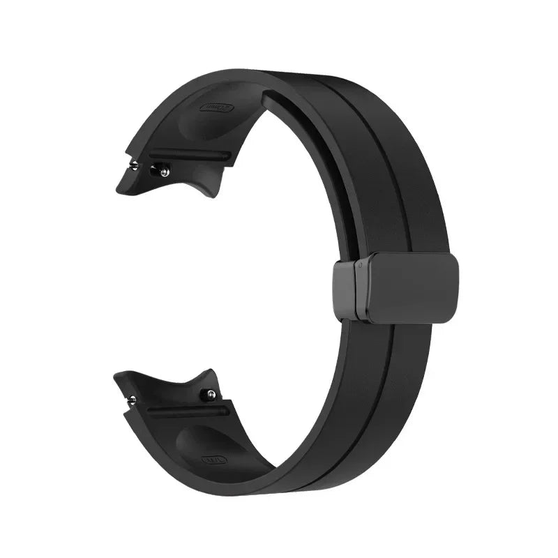 Original Silicone Strap for Samsung Watch 6/5/4 40 44mm 5 Pro 45mm Band Magnetic Buckle Galaxy Watch 4/6Classic 42 43MM 46 47MM