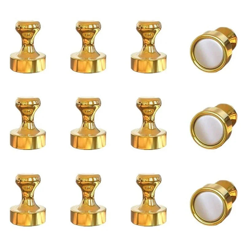 10pcs Super Strong Neodymium Magnetic Pushpins Sucker Thumbtack Durable Steel Magnet Push Pin for Refrigerator Whiteboard