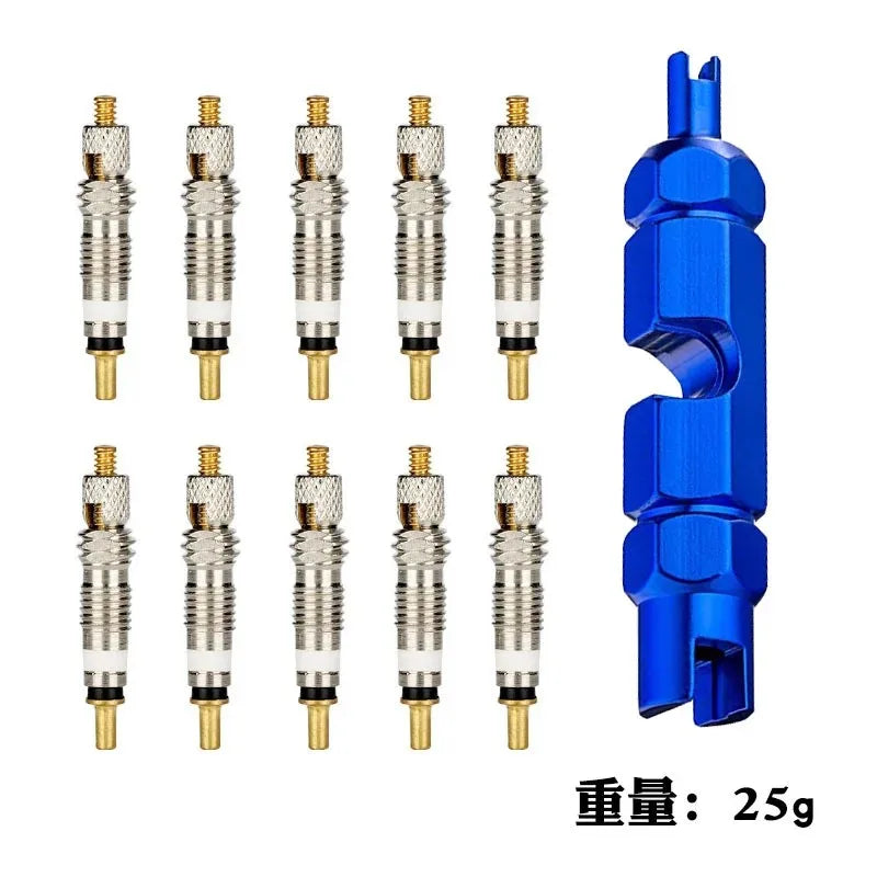 18pcs Bicycle Repair Tool Kits Presta Valve Core Set Bike Schrader Valve Wrench Tubeless Tire Remover MTB Repair Tools
