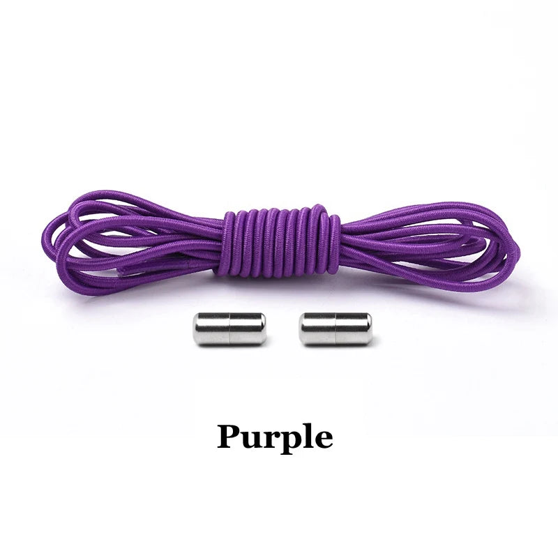 Elastic Laces Sneakers Round Shoelaces without ties Rubber No Tie Shoe laces Shoes Kids Adult Quick Shoe lace Rubber Bands