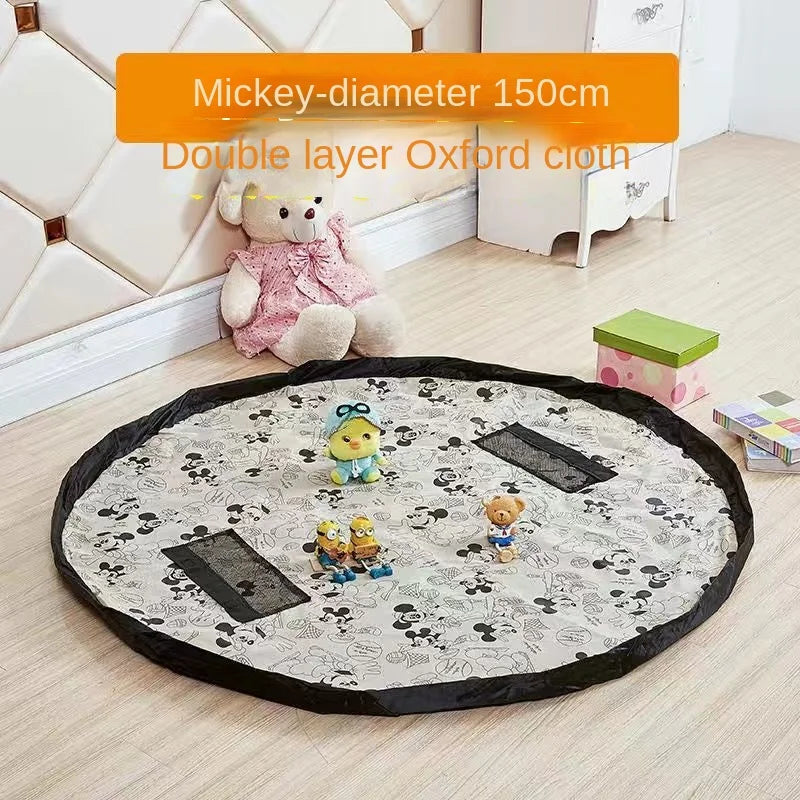 Toy storage bag Large capacity storage bucket bundle pocket Children's toy building blocks organizer mat storage bag play table