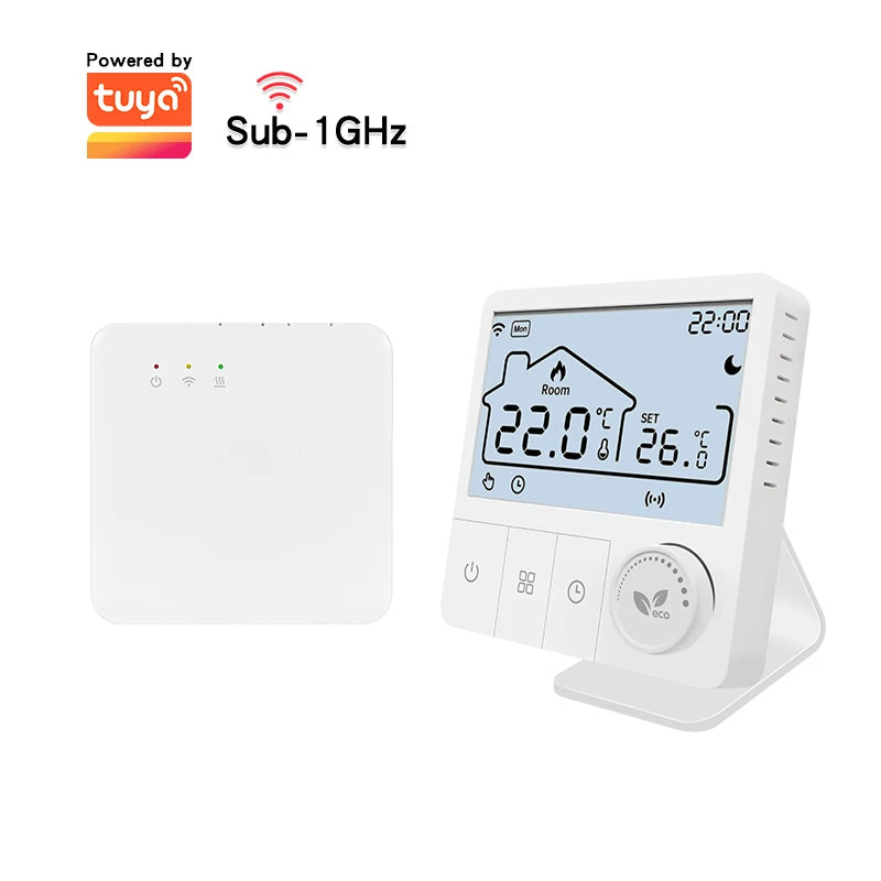 Tuya Wifi Boiler Thermostat Wireless Heating Room Thermostats Wifi Battery Operated Gas Boiler Water Heating Alexa Google Home