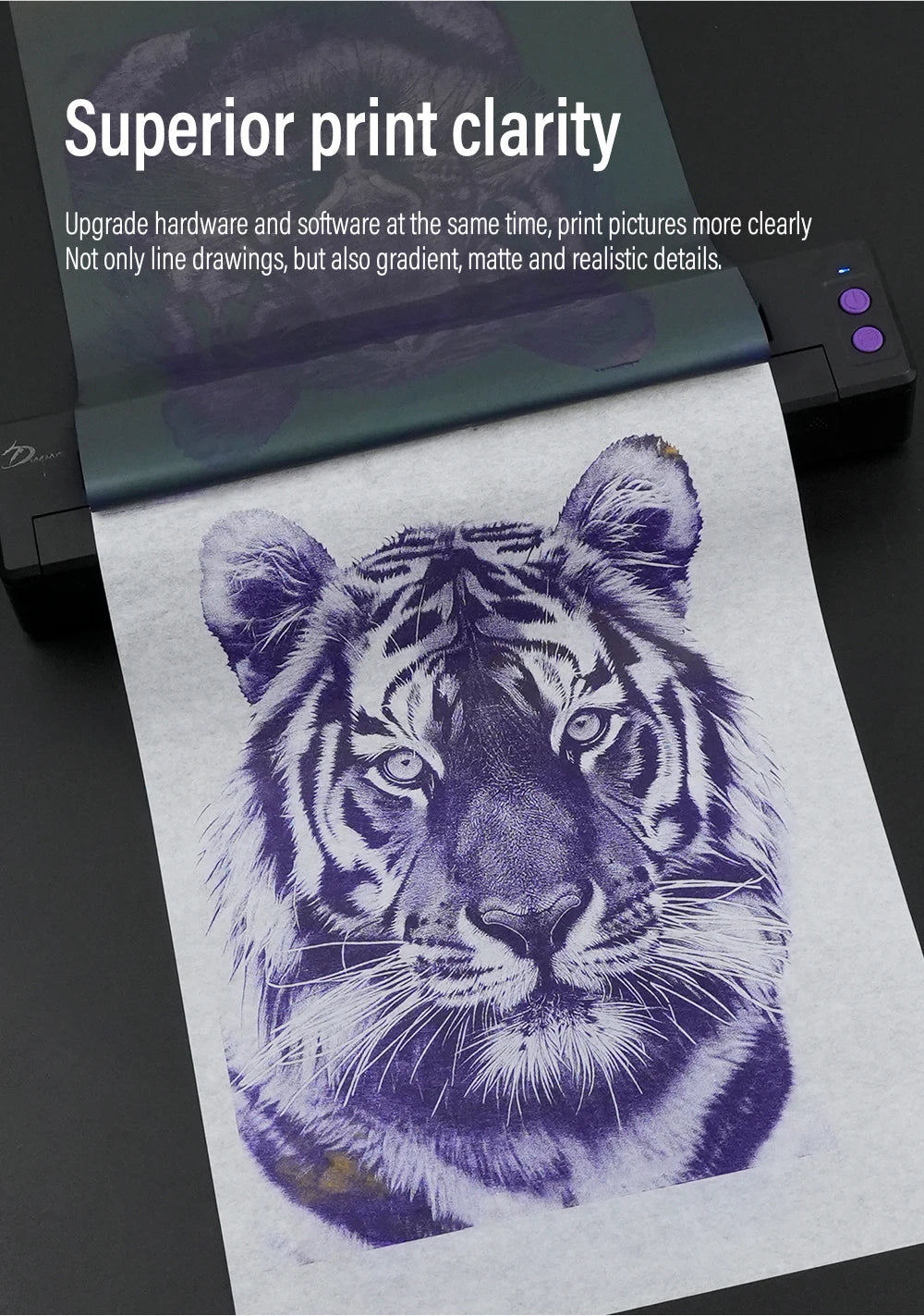 P19-Tattoo Transfer Automatic Fast Printing Wireless Portable Tattoo Stencil Printer Suitable For Small Businesses Wireless
