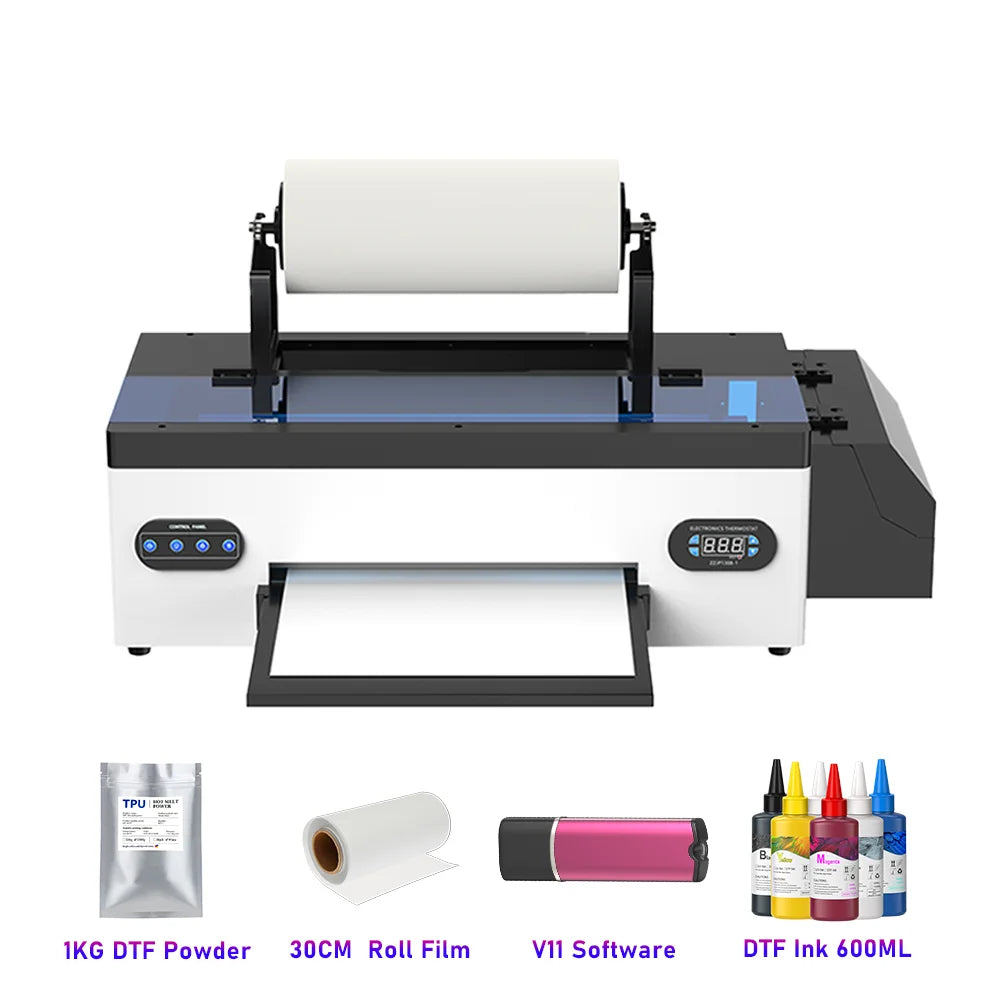 OYfame A3 dtf printer For R1390 DTF Printer Bundle A3 impresora dtf transfer film printing machine For Hoodies t shirt fabric
