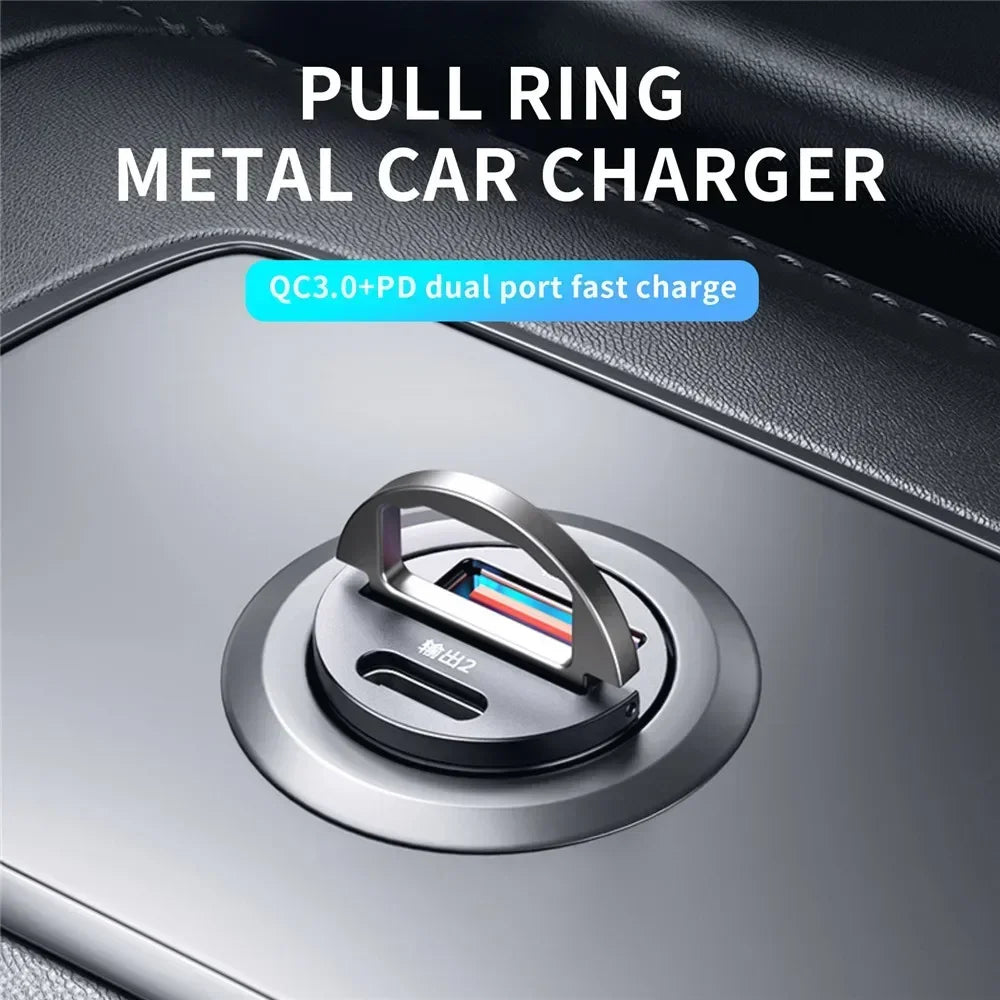 200W USB Car Charger Fast Charging Type C Car Phone Charger Adapter For iPhone Samsung Xiaomi Huawei USB C Quick Charger In Car