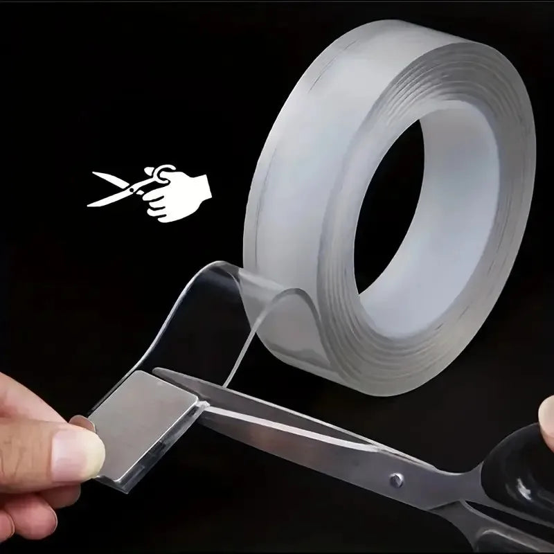1M/5M Nano Tape Double Sided Tape Transparent NoTrace Reusable Waterproof Adhesive Tape Cleanable Home Gekkotape
