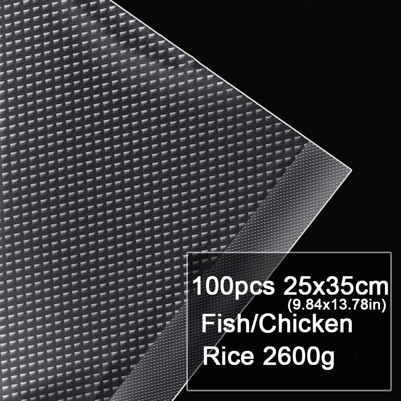100PCS/LOT vacuum sealer Plastic Storage bag for vacuum sealing machine for pack food saver Packaging Rolls packer seal bags