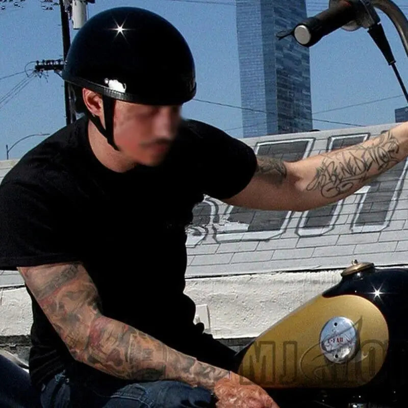 New Retro Motorcycle Half Helmet ABS Cotton Plastic Cap Summer Half Face Unisex Helmet Motorbike Ridder Universal DOT Certified
