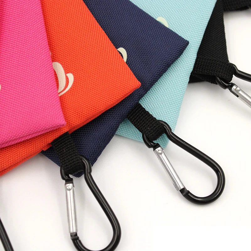 Pet Supplies Canvas Waste Bags Poop Bag Dispenser Portable Pet Poop Bag Holder Outdoor Puppy Kitten Litter Pickup Organizer