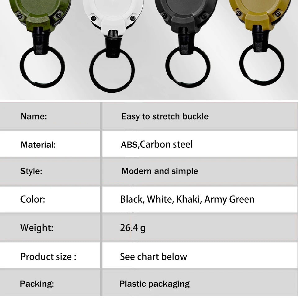 1/3Pcs Automatic Retractable Wire Rope Antitheft Easy-to-pull Buckle Rope Elastic Keychain Sporty Retractable Key Ring Anti Lost