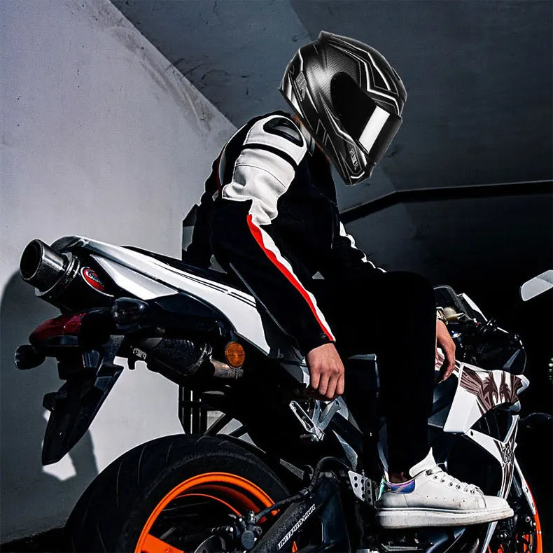 ICE.BEACON 3C certification national standard motorcycle helmet men and women winter personality safety four season rider Blueto