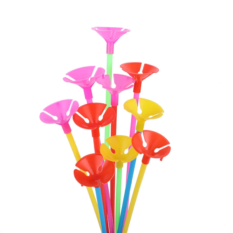 10/20/30pcs 30cm Latex Balloon Stick Macaron Balloons Rods Holder Sticks Wedding Party Inflatable Balls Decor Accessories