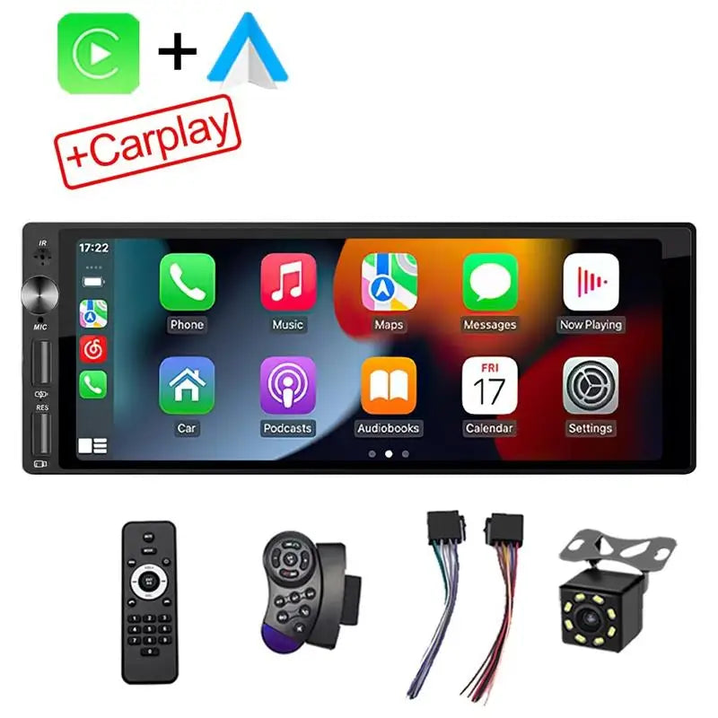 2025 IPS 6.9 Inch 1Din Carplay Android Auto Car Radio Multimedia Video MP5 Player 1 Din No DVD with Bluetooth Stereo USB