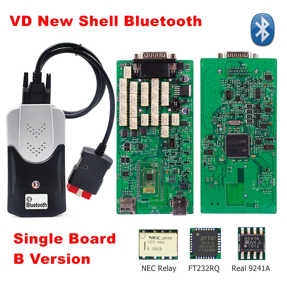 Multidiag Pro+ Single PCB Board TCS Pro Scanner V2021.11/2020.23 Keyen Bluetooth OBD2 Scanner For Cars Trucks Diagnostic Tool