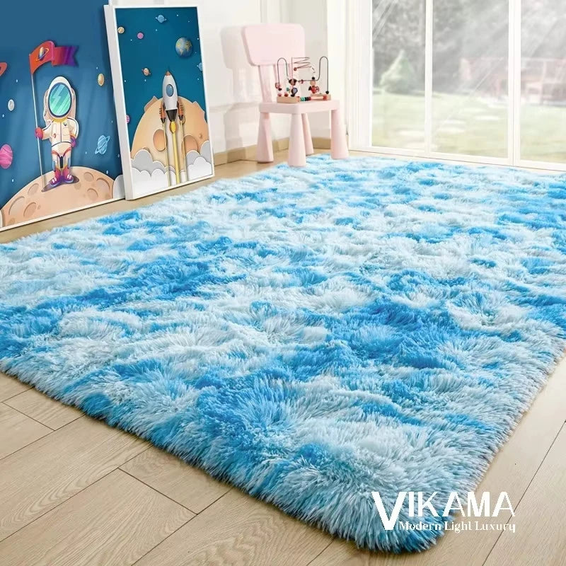 VIKAMA Girl Bedroom Bedside Light Luxury Carpet Living Room Warm Plush Children's Room Soft Easy Care Large Area Floor Mat