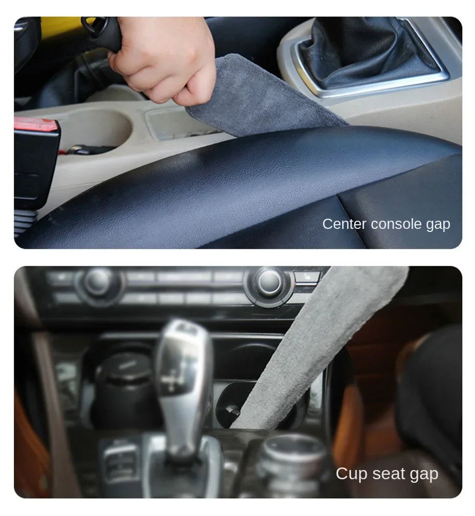 Car Cleaning Duster Microfiber Brush Air Conditioner Vent Cleaner Air Outlet Cleaning Brush Wet/Dry Use for Car Wash Accessories