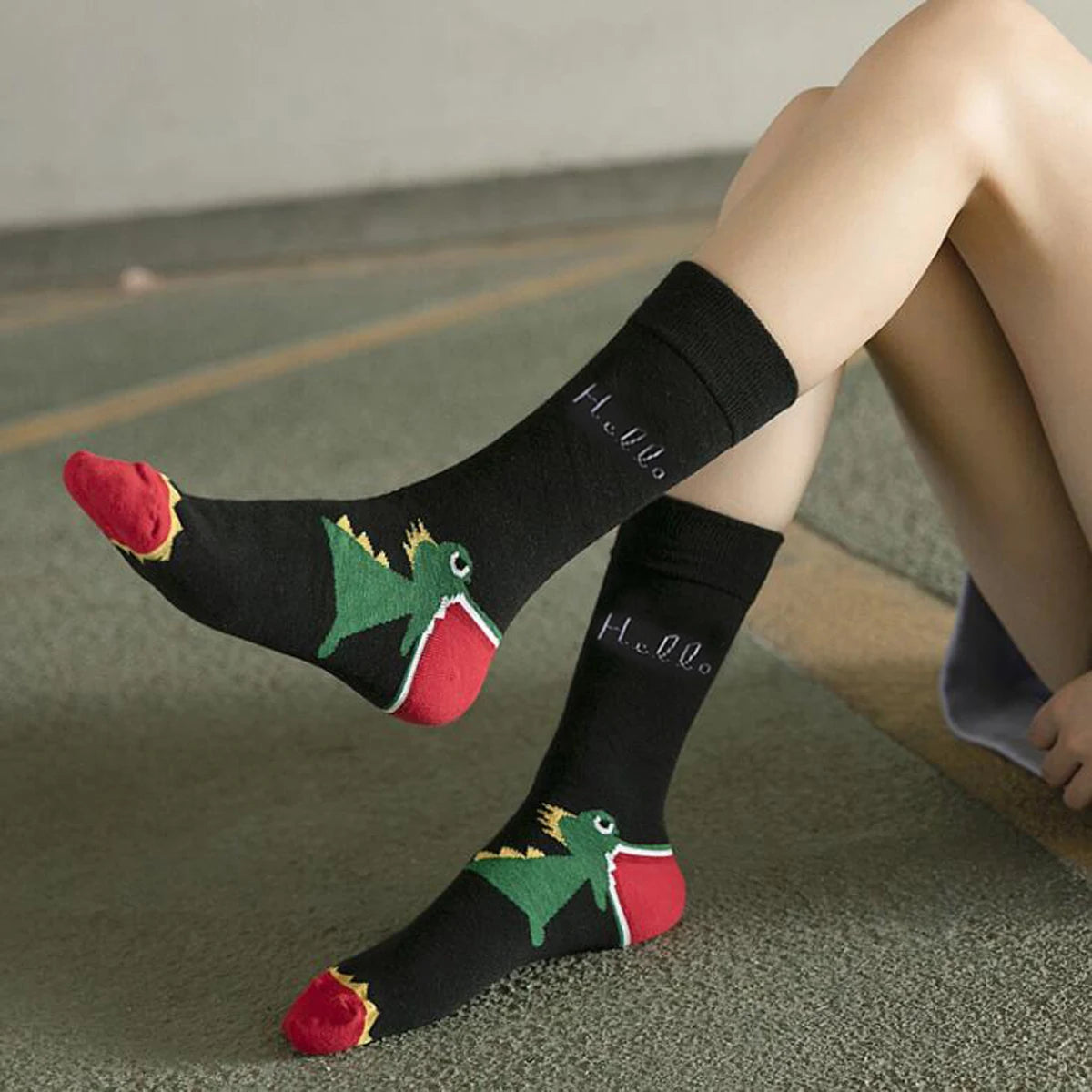 1 Pair Women's Cartoon Casual Cotton Harajuku Skateboard Socks