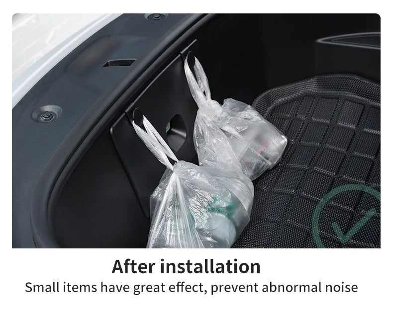 2pcs Front Trunk Hook for Tesla Model Y Storage Clips Hooks for Tidying Stowing Bags Umbrella Car Trunk Organizer ABS 2021-2023