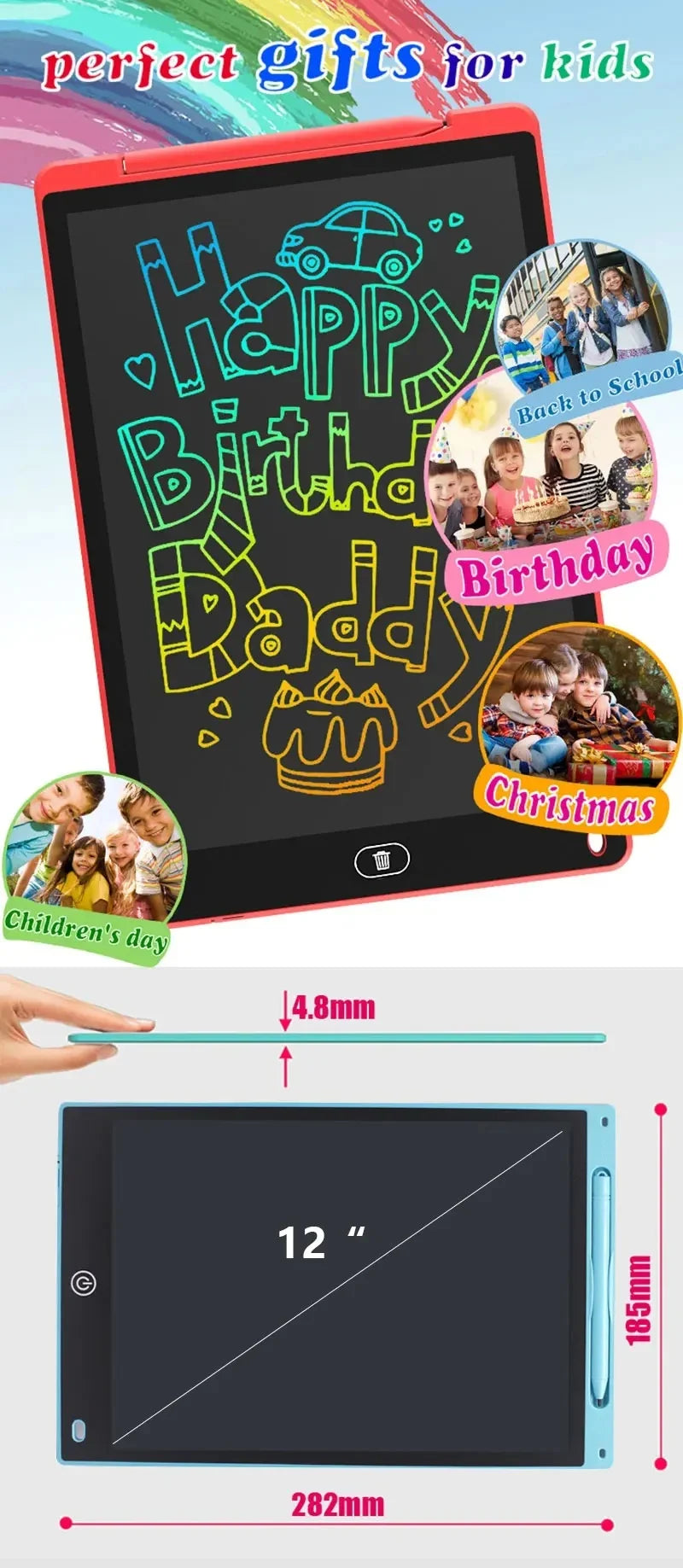 Educational LCD Writing Tablets in 8.5 - inch, 10 - inch, and 12 - inch Sizes: Boost Children's Painting Skills Painting Talents