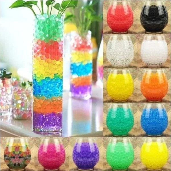 10000Pcs Water Beads Pearl Shaped Crystal Soil Water Beads Mud Grow Magic Jelly Balls Wedding Home Decor