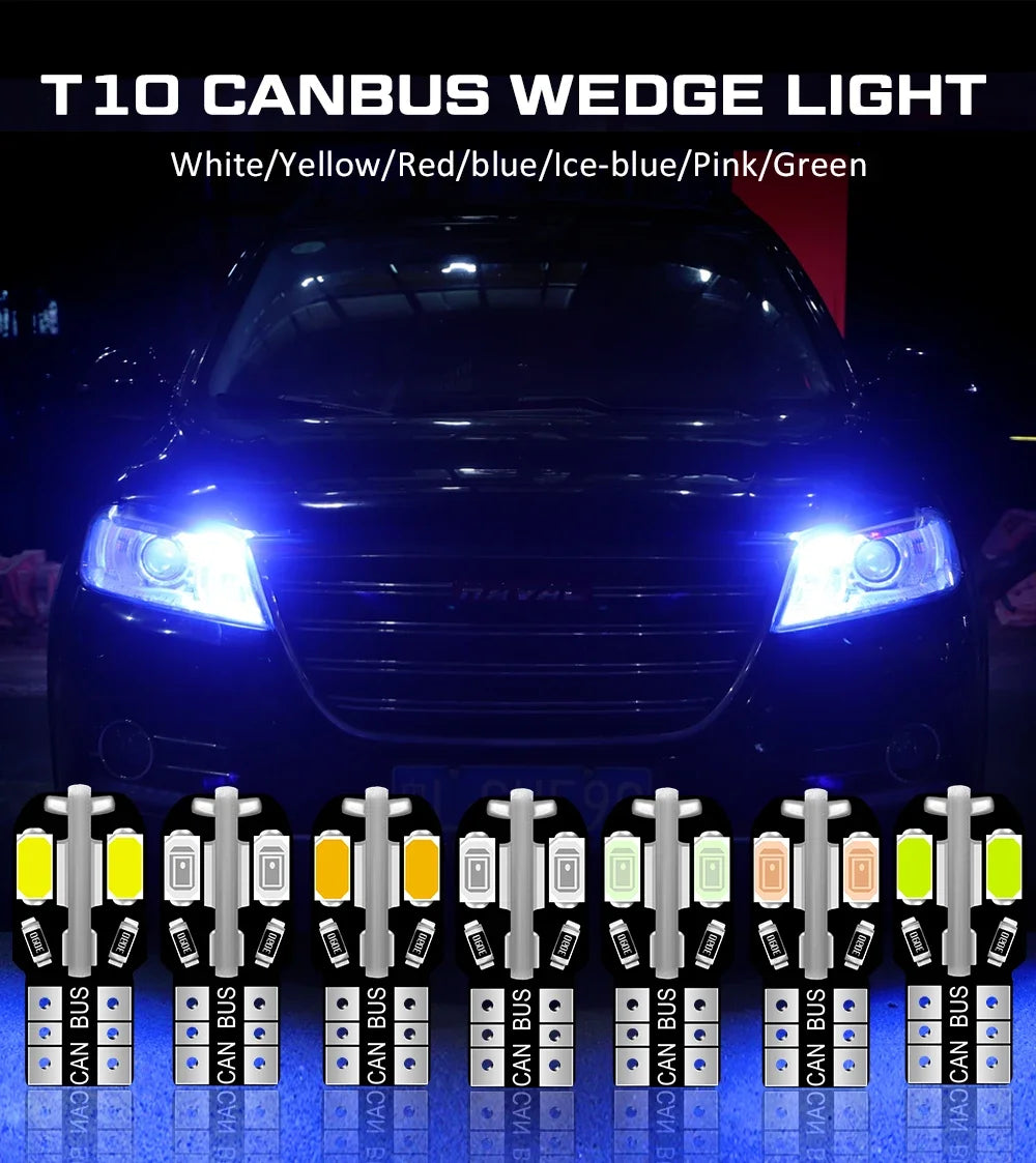 20PCS led Car Interior Bulb T10 White 5730 8SMD LED 12V Car Side Wedge Light White Lamp Auto Bulb Car Style Canbus Error Free