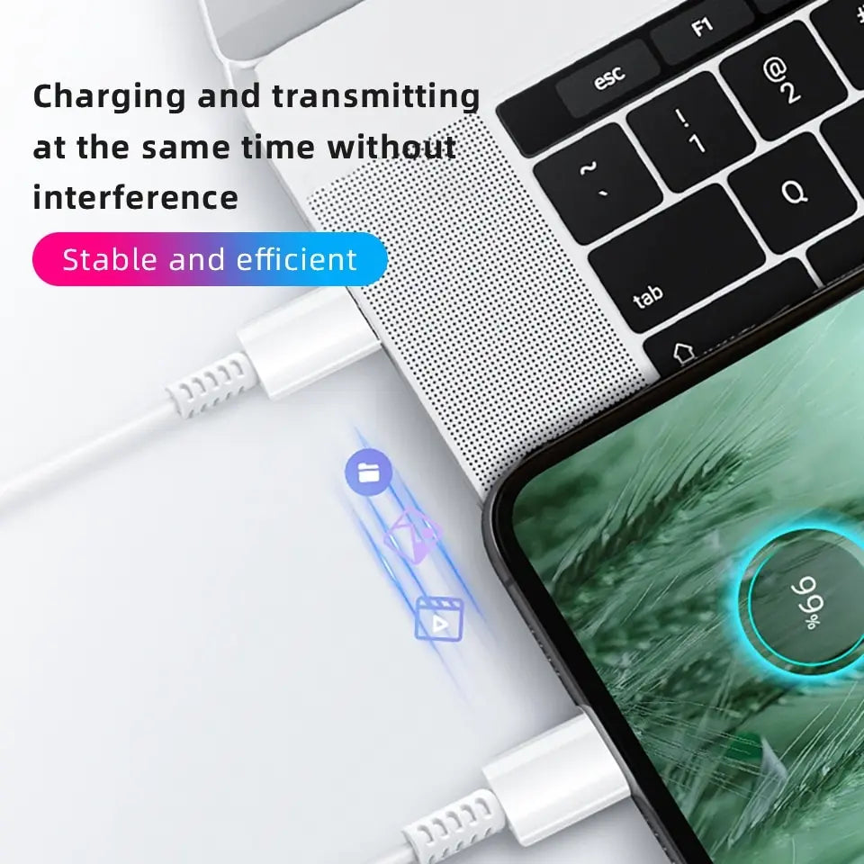 PD 25W USB C Charger Quick Charge 3.0 Super Fast Charging With Type C Cable For Samsung Galaxy S23 S22 S21Ultra Note 20