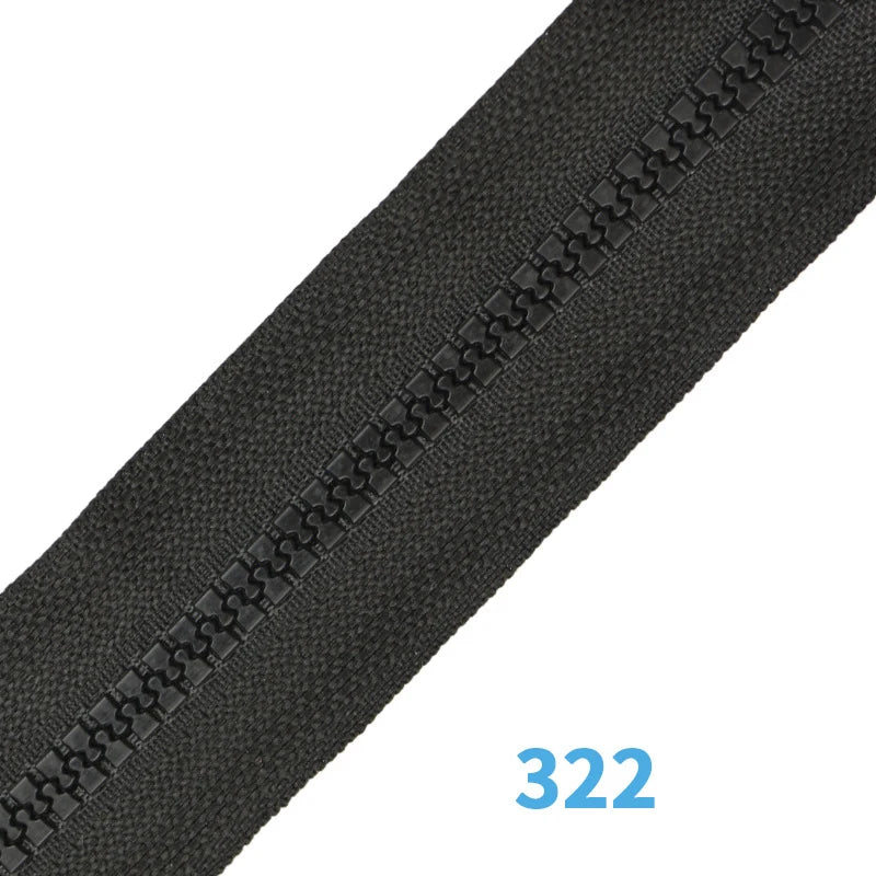 (10pcs)5# resin 60CM zipper clothing color single head open tail long down jacket cotton clothes glue teeth
