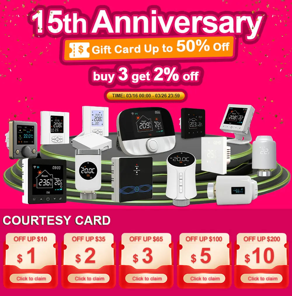 Tuya Wifi Boiler Thermostat Wireless Heating Room Thermostats Wifi Battery Operated Gas Boiler Water Heating Alexa Google Home