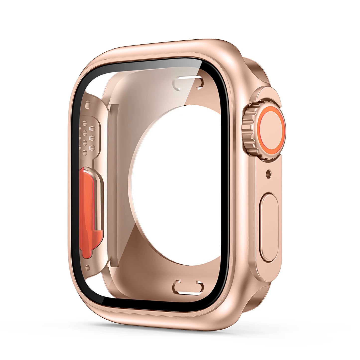 Screen Protector Cover for Apple Watch 45mm 44mm 40mm 41mm Hard PC Front Rear Bumper Case iwatch 9 8 7 SE 6 5 4 Change To Ultra