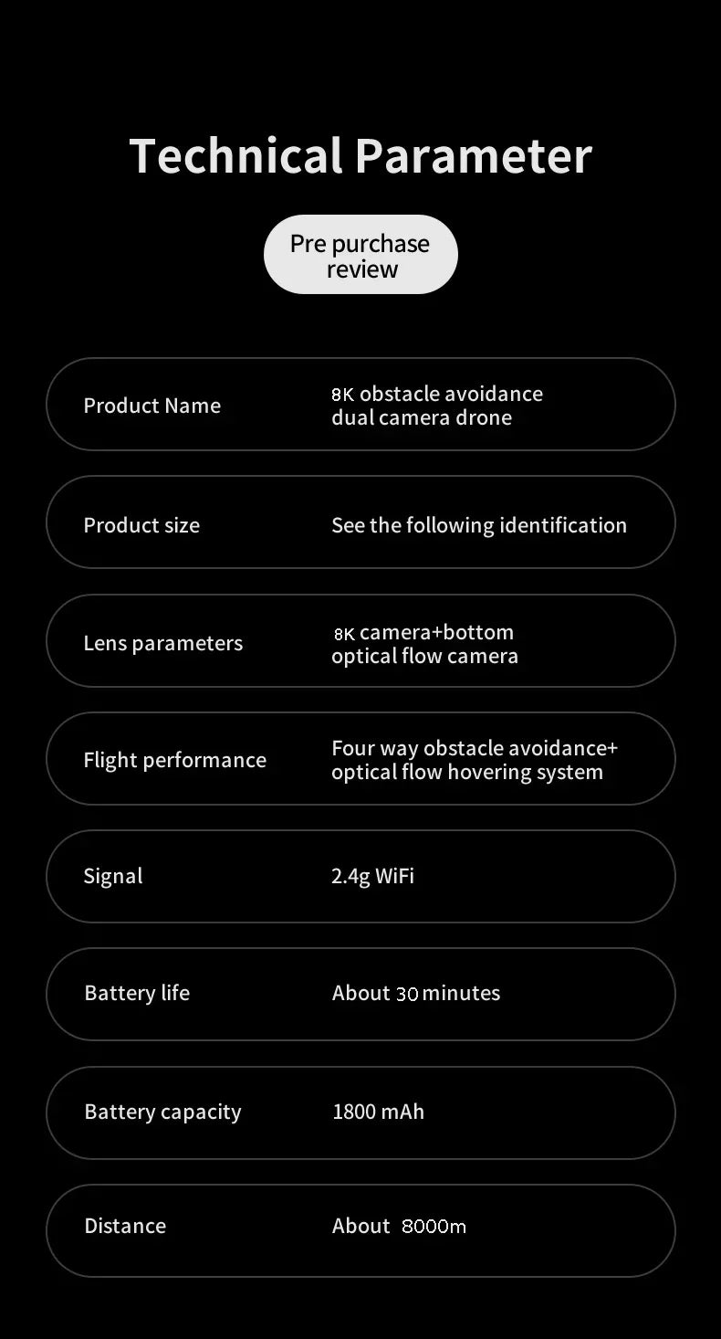 KY102 Rc Drone 8K Profesional Dual-Camera Aerial Photography 360° Obstacle Avoidance Optical Flow Four-Axis RC Aircraft 10000M