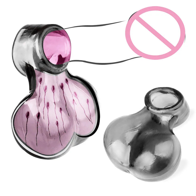 TPE Squeeze Ball Testicle Sack Enhancer Cock Sleeve Penis Ring Scrotum NairoMarket TPE Squeeze Ball Testicle Sack Enhancer Cock Sleeve Penis Ring Scrotum NairoMarket