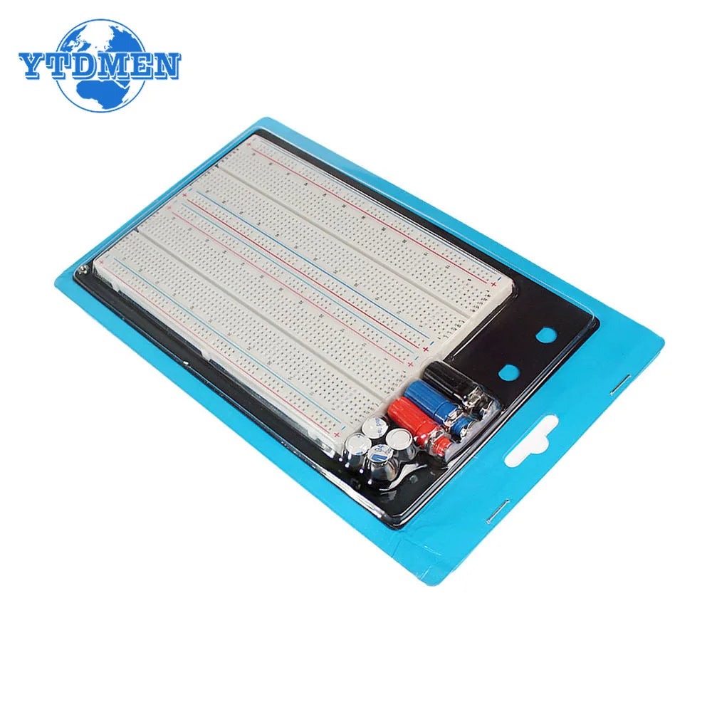 1/2PCS ZY-204 Breadboard 1600pts Protoboard 4 Bus Test Circuit Board Connection Point 1660 Bread Board