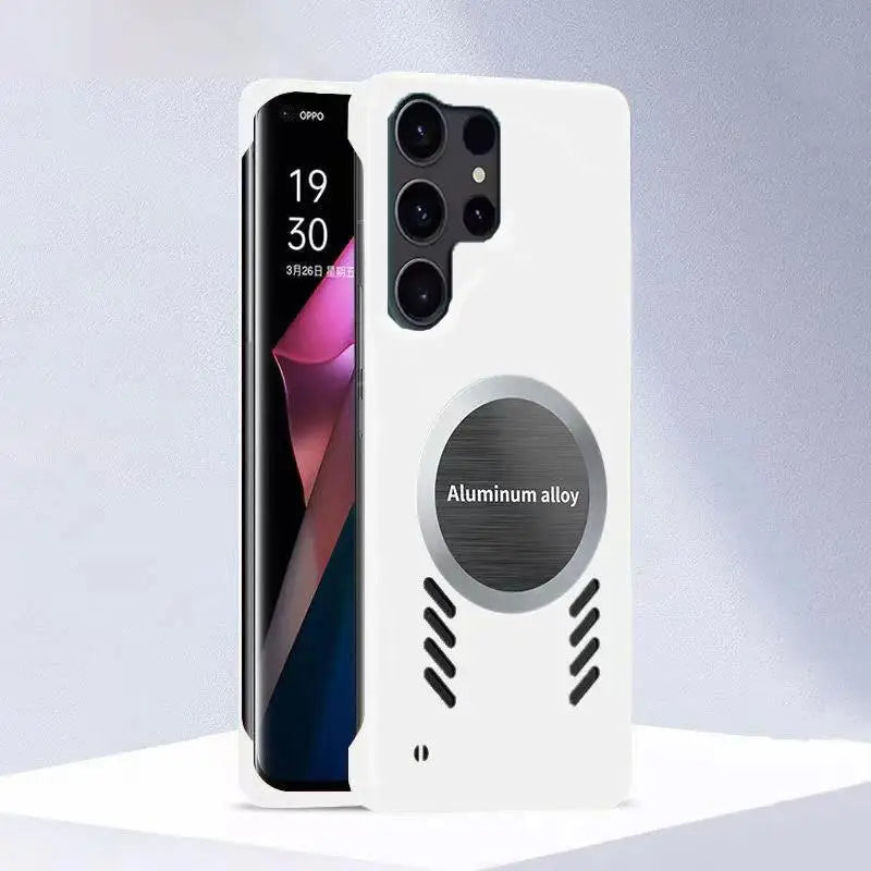 Graphene Heat Dissipation Magnetic Phone Case for Samsung S25 Edge S24 S23 S22 S21 S20 FE Plus Note 20 Ultra Frameless Cover