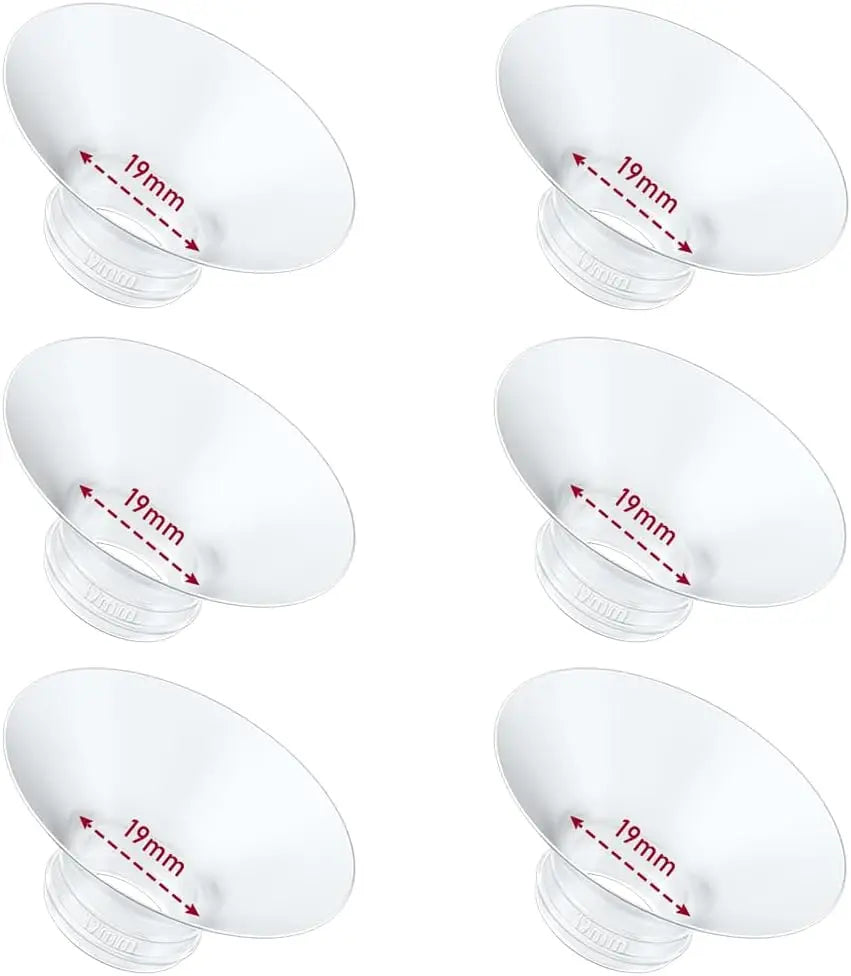 Flange Insert 6pcs Compatible with Momcozy/Spectra/Medela/eufy/Lansinoh/Elvie Breast Pump, Fit for 24mm Flange/Shield