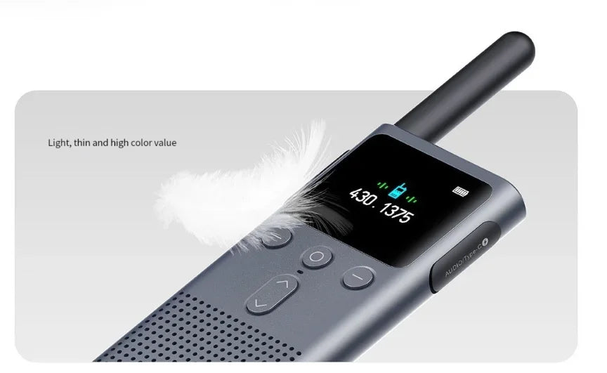 XIAOMI Walkie Talkie 2S 1.77"Color Screen 4W Power 120-hour Standby Dual Mode 5km Call Distance IP54 Outdoors Security Intercom