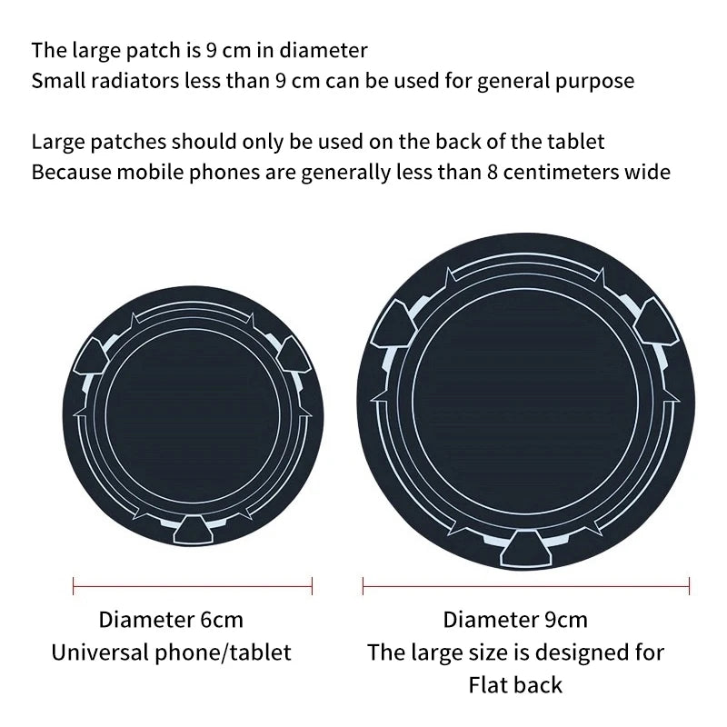 1PCS New 9cm Metal Plate Ring For Magsafe Magnetic Car IPad Holder Radiator Iron Sheet Sticker For IPad / Tablet PC
